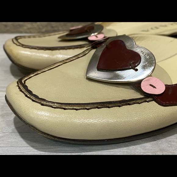 PRADA Heart slip on flats Sz 36 made in Italy - Picture 2 of 8